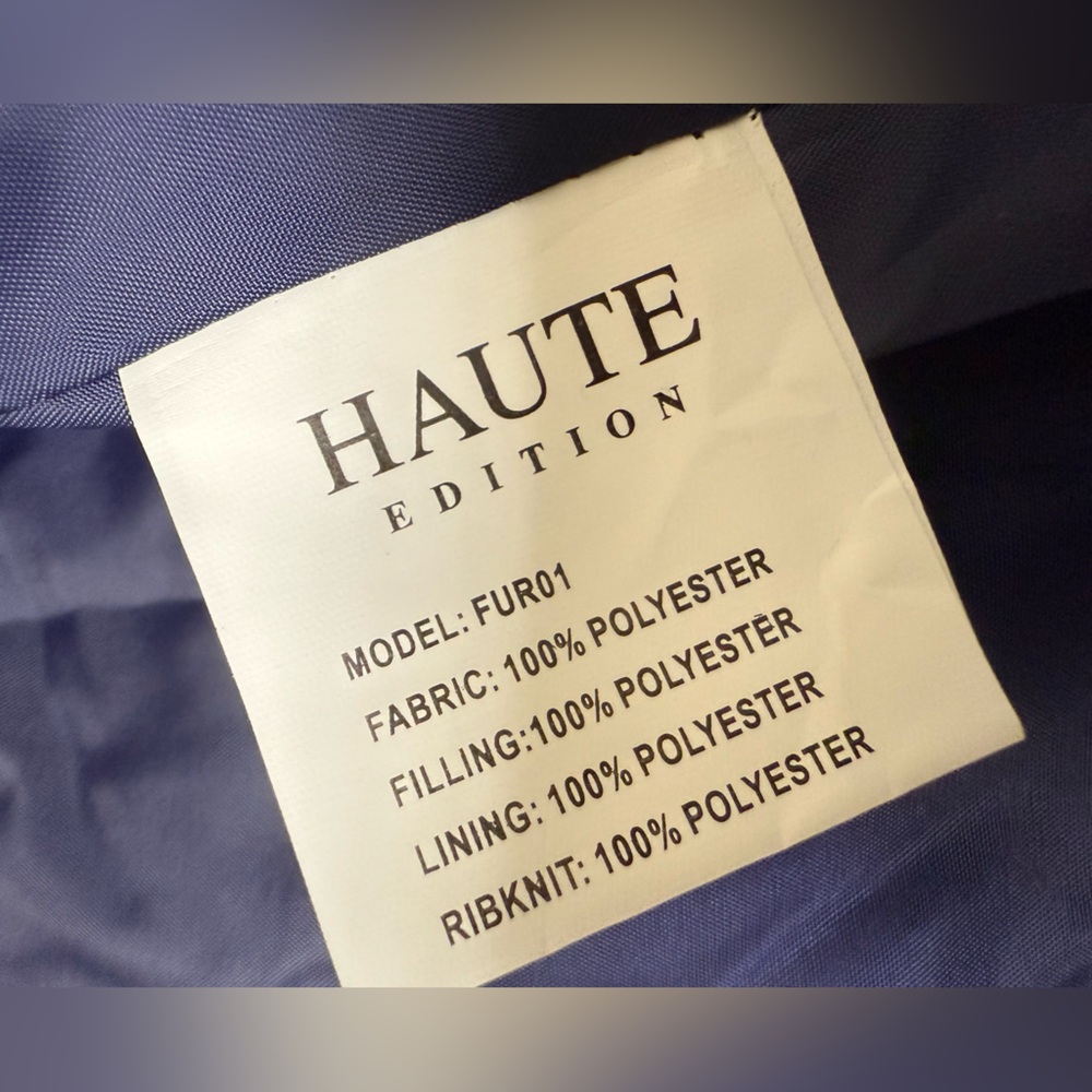 NwT: Haute EditionMid-Length Puffer Parka Coat with Faux Fur-Lined Hood🔵 - Picture 8 of 12